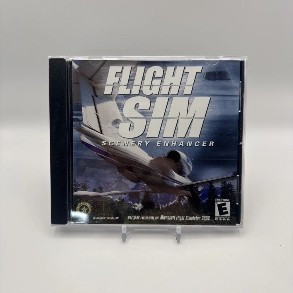 Microsoft Flight Simulator Scenery Enhancer PC CD-ROM CIB Rare Boxed Add-On
